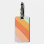 対角カラフルストライプスウィートキャンディパステル名 ラゲッジタグ (裏面縦)
