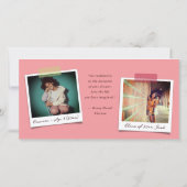 対角カラフルトレンディーストライプ写真卒業 案内状 (裏面)