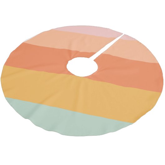 対角カラフルレトロストライプキャンディパステル ブラッシュドポリエステルツリースカート (アングル)