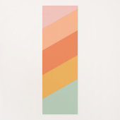 対角カラフルレトロストライプキャンディパステル ヨガマット (正面)