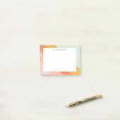 対角カラフルレトロストライプスウィートキャンディパステル ポストイット (デスク上)