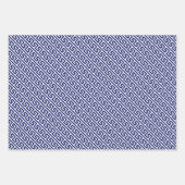 対角ギリシャ語鍵DIYパターンと背景色 ラッピングペーパーシート (正面3)