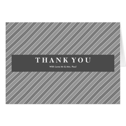 対角グレーストライプカラーモダンGrありがとう (正面横)