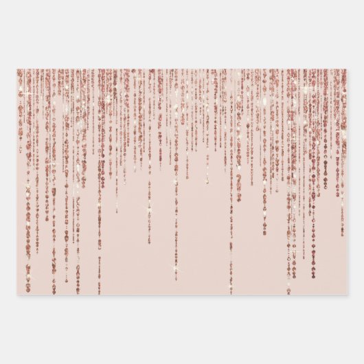 対角グレー銀グリッター勾配グラデーション ラッピングペーパーシート (正面3)