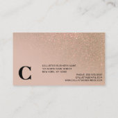 対角シック金ゴールドトープグリッターグラディエントグラデーション ロイヤリティカード (裏面)