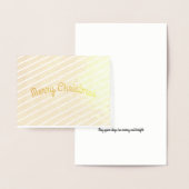対角ストライプクリスマスグリーティング 箔カード (ディスプレー)