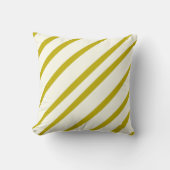 対角ストライプチャートレイズ及びアイボリーデザイン枕 クッション (正面)