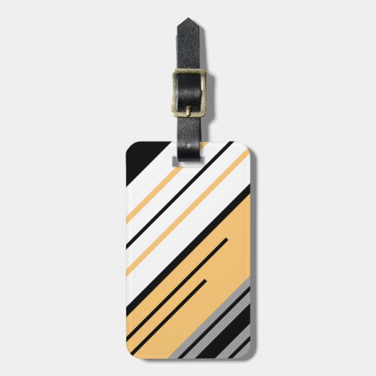 対角ストライプデザイン ラゲッジタグ (正面縦)