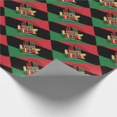 対角ストライプハッピークワンザ ラッピングペーパー (角)