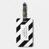 対角ストライプモノグラム荷物タグ – coral ラゲッジタグ (裏面縦)