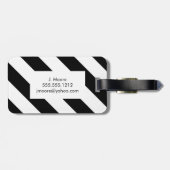 対角ストライプモノグラム荷物タグ – coral ラゲッジタグ (裏面横)