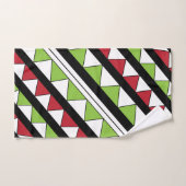 対角ストライプ三角形パターン バスタオルセット (ハンドタオル)