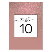 対角バラ金ゴールドグリッター勾配グラデーション テーブルナンバー (正面)