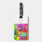 対角ヒッピサイケデリックー ラゲッジタグ (裏面縦)