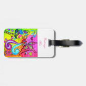 対角ヒッピサイケデリックー ラゲッジタグ (裏面横)