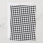 対角ブラックはっきりしたグリッター結婚s 招待状 (裏面)