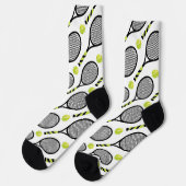 🎾対角ブラックテニスとグリーンテニス🎾白 ソックス (左)