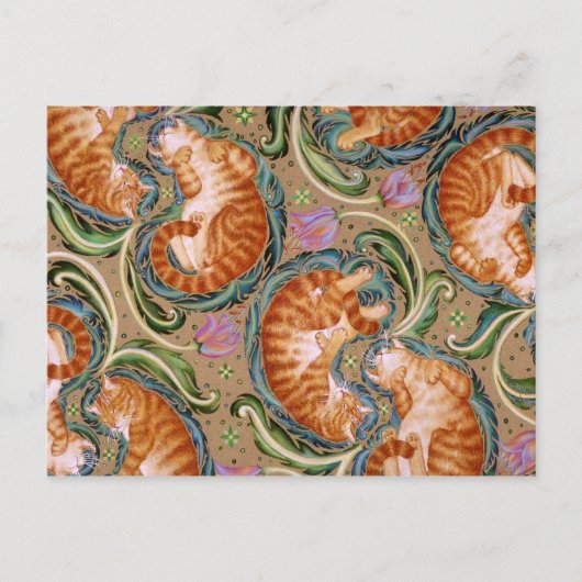 対角ペイズリー ポストカード (正面)