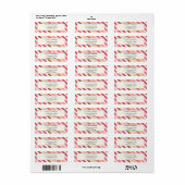 対角モダンキャンディストライプ差出人住所 ラベル (フルシート)