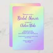 対角レインボーブライダルシャワー招待 招待状 (正面/裏面)