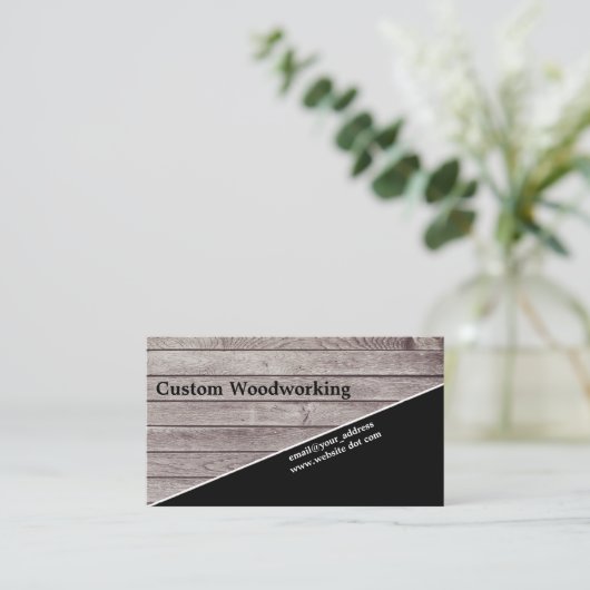 対角ヴィンテージ木工用プロフェッショナル 名刺 (スタンド正面)