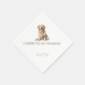 対角応援と人間カスタムのペット結婚ズ スタンダードカクテルナプキン (角)