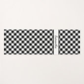 対角白黒バッファローチェック ヨガマット (正面(横))