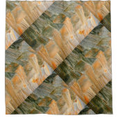 対角線によって合わせる小屋のコーナー シャワーカーテン (正面)