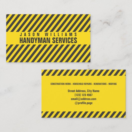 対角線のストライプな建築のスタイル 名刺 (正面/裏面)