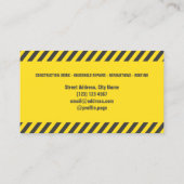 対角線のストライプな建築のスタイル 名刺 (裏面)