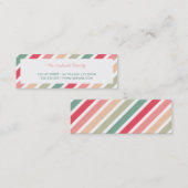 対角線のストライプのパーソナライズな家族のテレホンカード コーリングカード (正面/裏面)