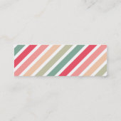 対角線のストライプのパーソナライズな家族のテレホンカード コーリングカード (裏面)