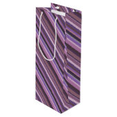 対角線のマスストライプク ワインギフトバッグ (正面アングル)