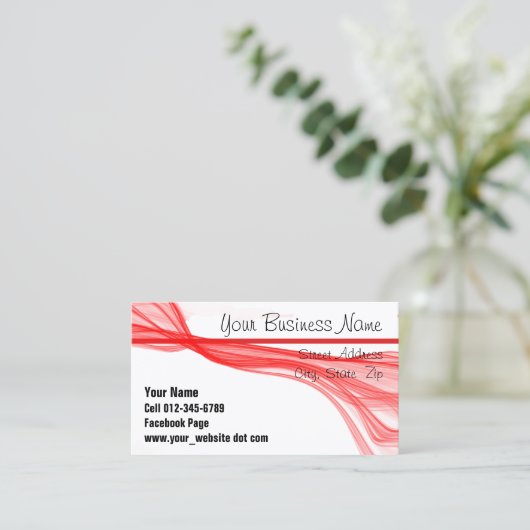 対角線の流れる赤い縞 予約カード (スタンド正面)