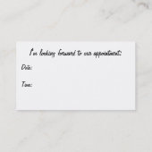 対角線の流れる青い縞 予約カード (裏面)