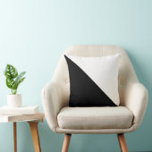 対角線の白黒カラーブロック クッション (椅子)