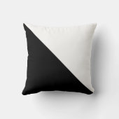 対角線の白黒カラーブロック クッション (裏面)