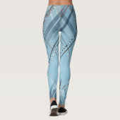 対角線の縞模様の背景4 レギンス (裏面)