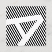 対角線は白黒を盲目にします スクエア名刺 (正面)