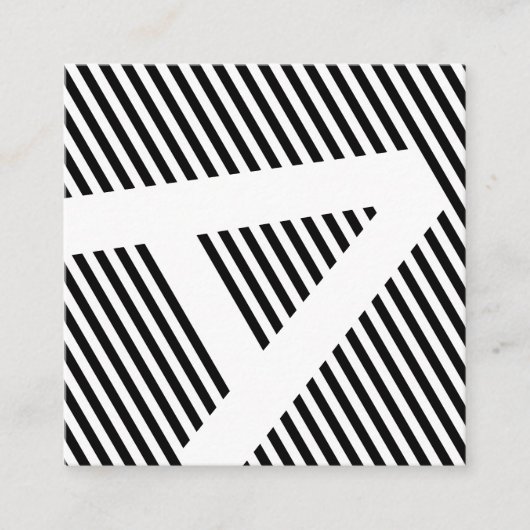 対角線は白黒を盲目にします スクエア名刺 (正面)