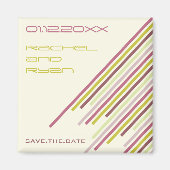 対角線は| 02を*紫色の夢|の保存の日付縞で飾ります マグネット (正面)