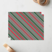 対角線ストライプの背景 ノートカード (正面/裏面インサイチュ)