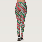 対角線ストライプの背景 レギンス (裏面)