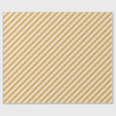 対角線ストライプクリスマスイエローオフ白 ラッピングペーパー (フラット)