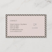 対角線ストライプ線パターンのレトロスタイル 名刺 (裏面)