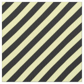 対角線ストライプ黒と黄色 ファブリック (クローズアップ)