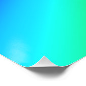 対角線レインボーグラデーション 青から緑 20x20 ポスター (コーナー)