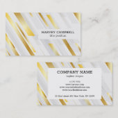 対角線抽象芸術ストライプ 名刺 (正面/裏面)
