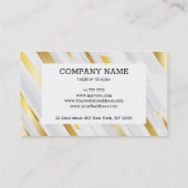 対角線抽象芸術ストライプ 名刺 (裏面)