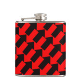 対角線連動矢印フラスコ赤と黒 フラスク (正面)